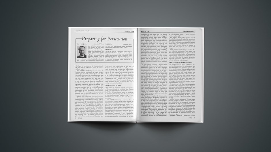 Preparing for Persecution