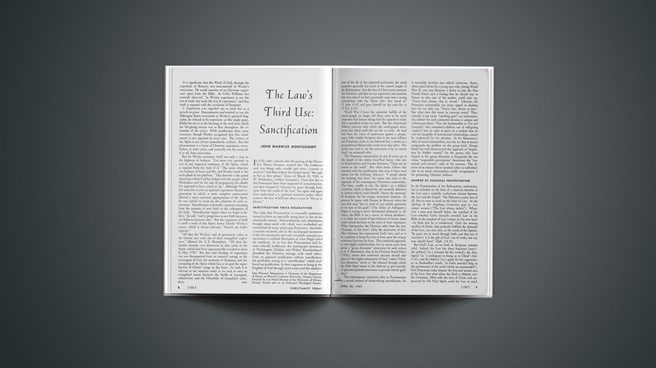 The Law’s Third Use: Sanctification