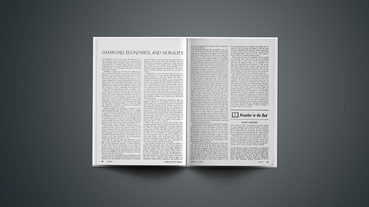 Gambling, Economics, and Morality Christianity Today