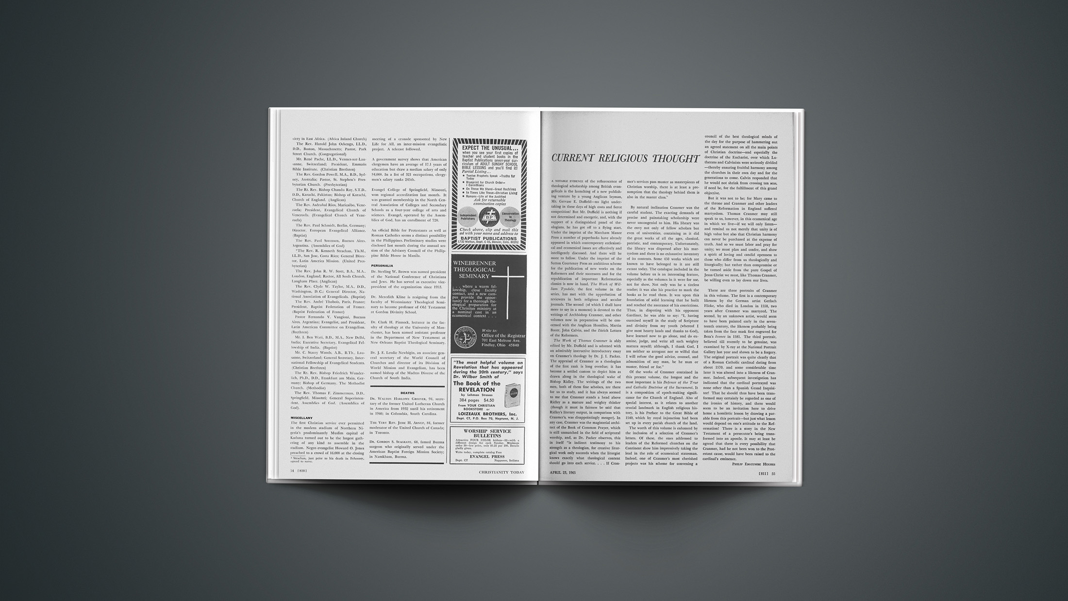 Review of Current Religious Thought: April 23, 1965 | Christianity Today
