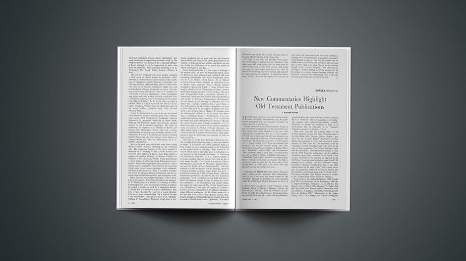 New Commentaries Highlight Old Testament Publications