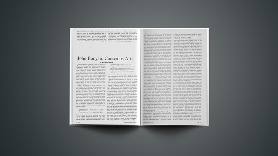 John Bunyan: Conscious Artist