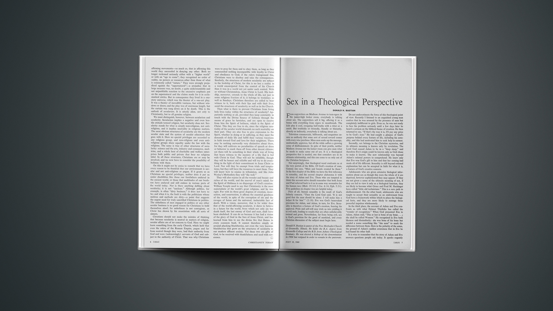 Sex in a Theological Perspective Christianity Today