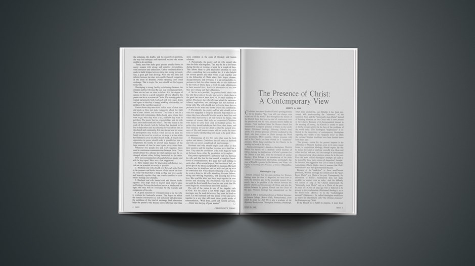 The Presence of Christ: A Contemporary View