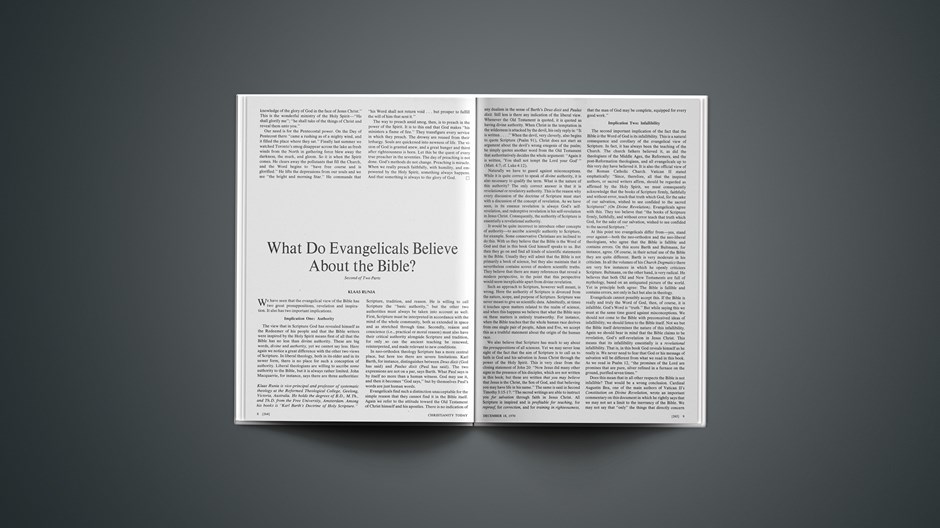 What Do Evangelicals Believe about the Bible? Second of Two Parts