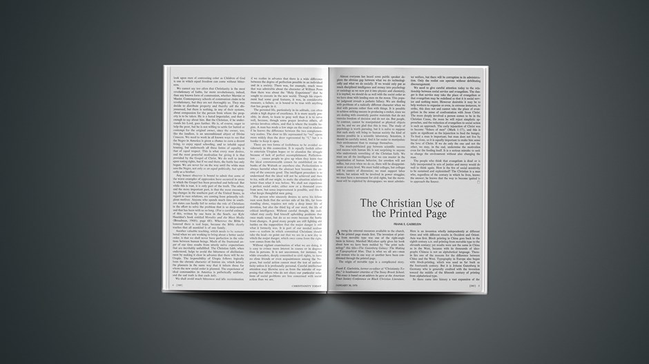 The Christian Use of the Printed Page