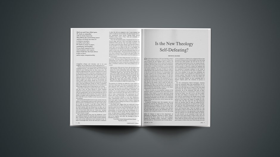 Is the New Theology Self-Defeating?