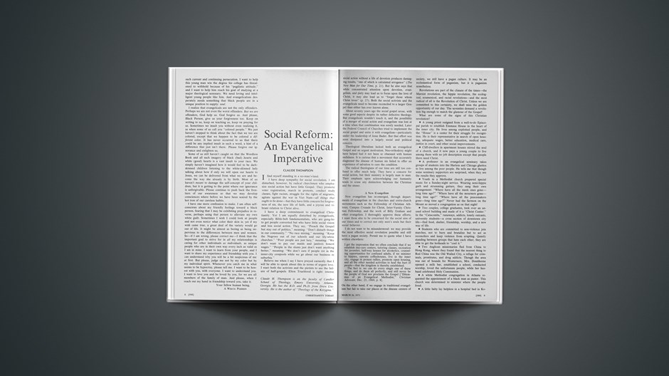 Social Reform: An Evangelical Imperative