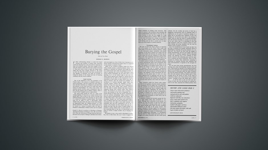 Burying the Gospel: First of Two Parts