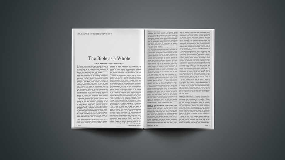 Some Significant Books of 1971: Part 1: The Bible as a Whole