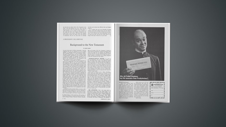 Background to the New Testament Christianity Today