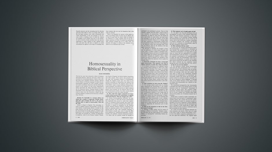 Homosexuality in Biblical Perspective