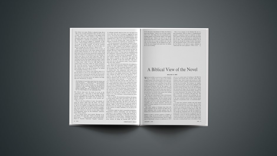 A Biblical View of the Novel