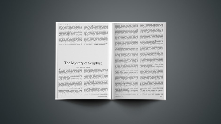 The Mystery of Scripture
