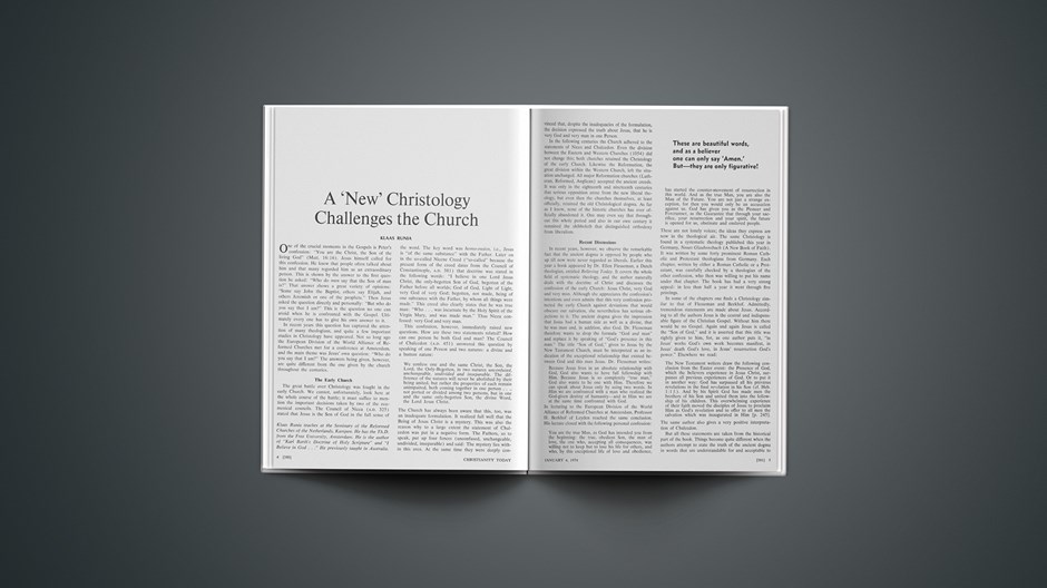 A ‘New’ Christology Challenges the Church