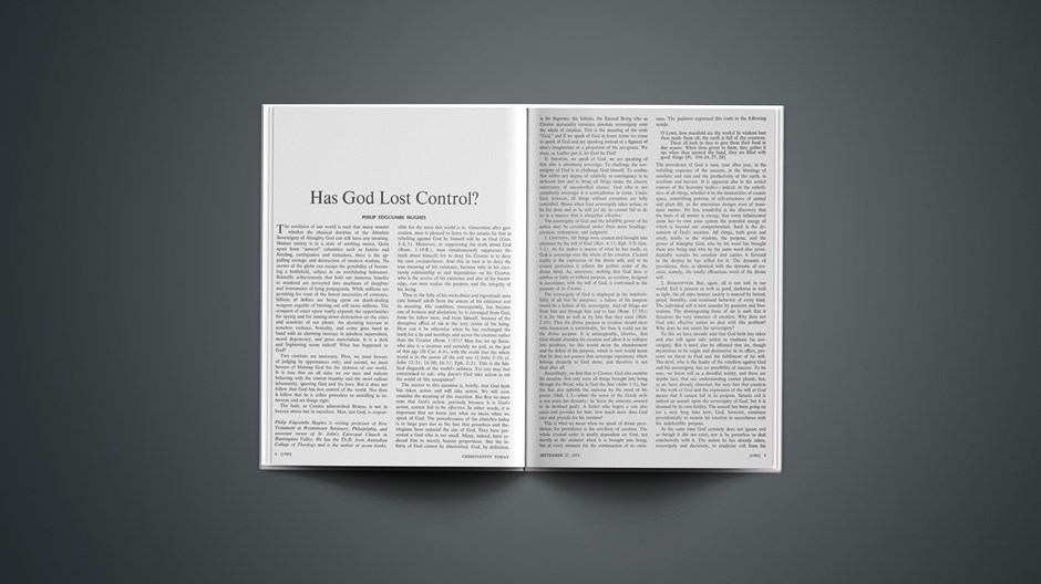 Has God Lost Control?